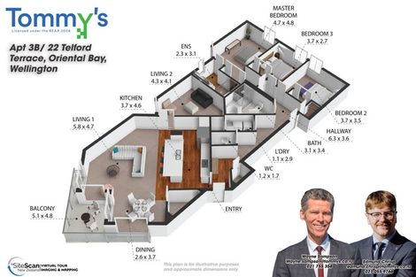 Photo of property in Alto Apartments, 3b/22 Telford Terrace, Oriental Bay, Wellington, 6011