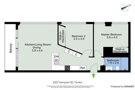 Photo of property in De Vere Apartments, 5/23 Tennyson Street, Te Aro, Wellington, 6011