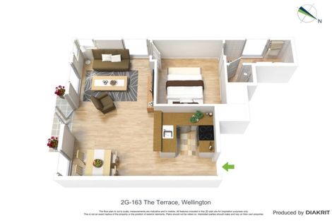 Photo of property in Terrace Heights Apartments, 2g/163 The Terrace, Wellington Central, Wellington, 6011