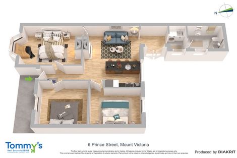 Photo of property in 6 Prince Street, Mount Victoria, Wellington, 6011