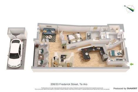 Photo of property in Croxley Mill Apartments, 206/33 Frederick Street, Te Aro, Wellington, 6011