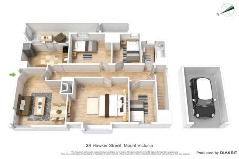 Photo of property in 38 Hawker Street, Mount Victoria, Wellington, 6011