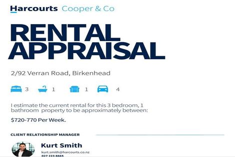 Photo of property in 2/92 Verran Road, Birkdale, Auckland, 0626