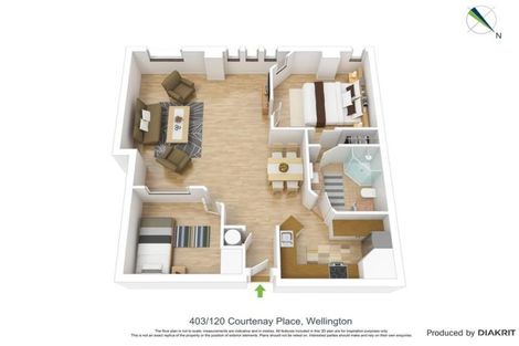 Photo of property in Courtenay Apartments, 403/120 Courtenay Place, Te Aro, Wellington, 6011