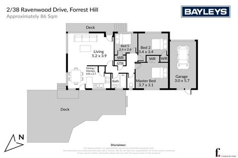 Photo of property in 2/38 Ravenwood Drive, Forrest Hill, Auckland, 0620