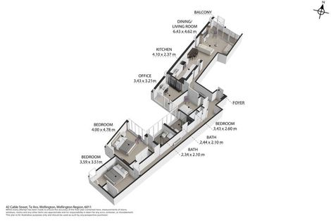 Photo of property in Portal Apartments, 7d/42 Cable Street, Te Aro, Wellington, 6011