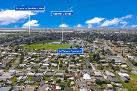 Photo of property in 14 Tairere Crescent, Rosehill, Papakura, 2113