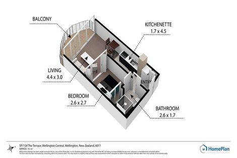 Photo of property in Atrium Towers, 6p/154 The Terrace, Wellington Central, Wellington, 6011