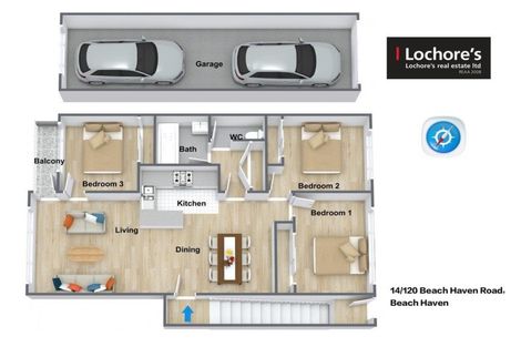 Photo of property in The Haven, 14/120 Beach Haven Road, Beach Haven, Auckland, 0626