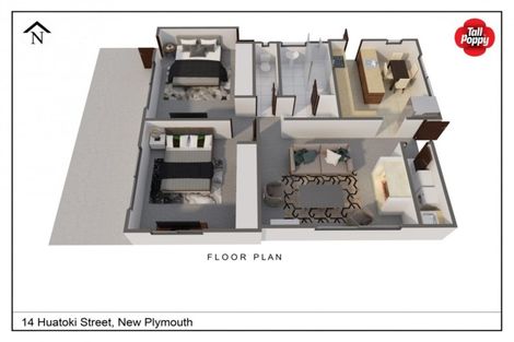 Photo of property in 14 Huatoki Street, Vogeltown, New Plymouth, 4310