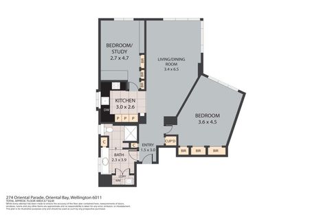 Photo of property in Wharenui Apartments, 274 Oriental Parade, Oriental Bay, Wellington, 6011