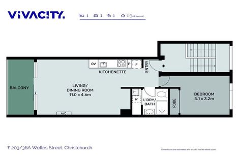 Photo of property in The Elements, 203/36a Welles Street, Christchurch Central, Christchurch, 8011