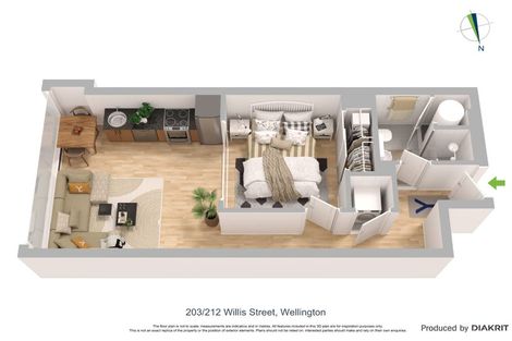 Photo of property in 203/212 Willis Street, Te Aro, Wellington, 6011