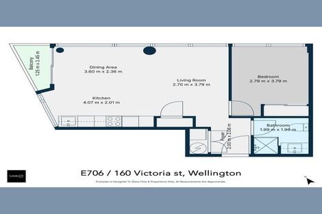 Photo of property in Pinnacle Apartments, E706/160 Victoria Street, Te Aro, Wellington, 6011