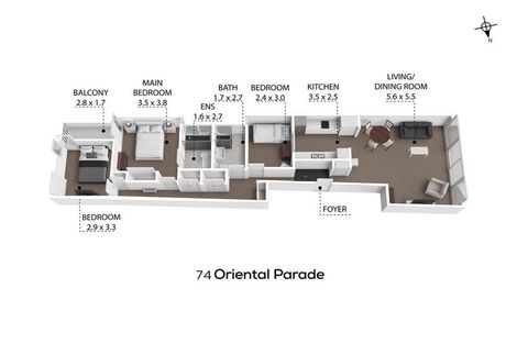 Photo of property in 10/74 Oriental Parade, Oriental Bay, Wellington, 6011