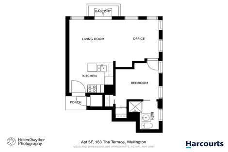 Photo of property in Terrace Heights Apartments, 5f/163 The Terrace, Wellington Central, Wellington, 6011