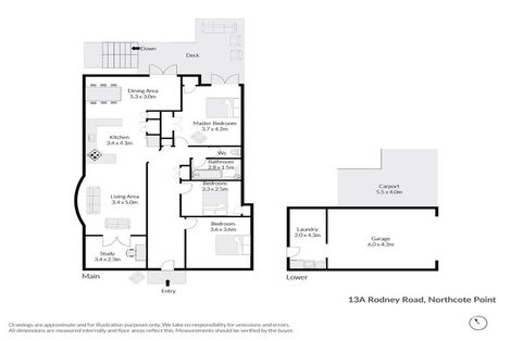 Photo of property in 13a Rodney Road, Northcote Point, Auckland, 0627
