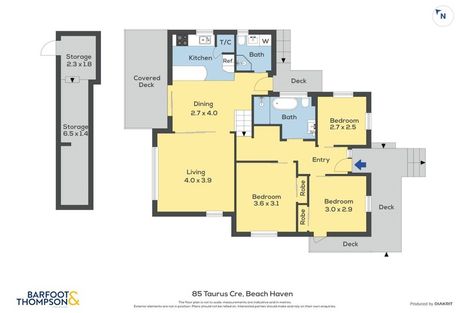 Photo of property in 85 Taurus Crescent, Beach Haven, Auckland, 0626