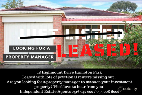 Property photo of 18 Highmount Drive Hampton Park VIC 3976