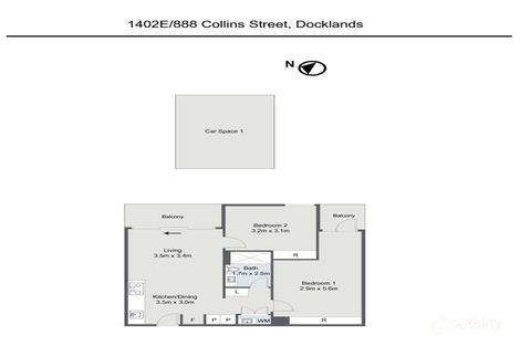 1402e/888 Collins St, Docklands, VIC 3008