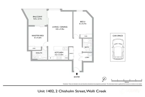 Property photo of 1402/2-20 Chisholm Street Wolli Creek NSW 2205