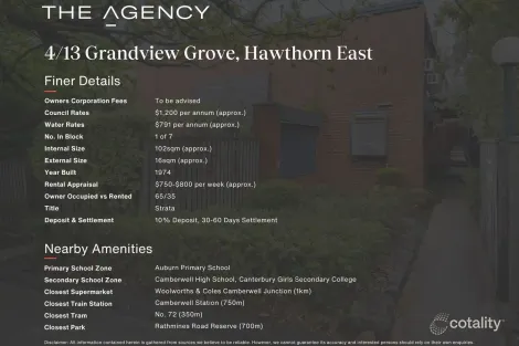 Property photo of 4/13 Grandview Grove Hawthorn East VIC 3123