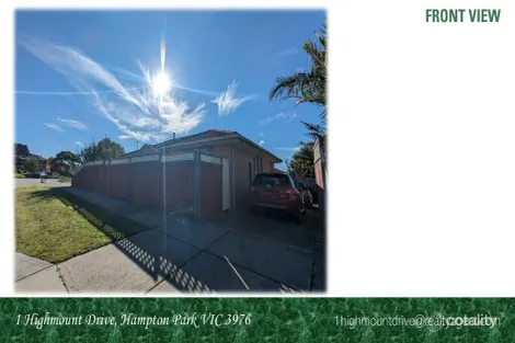 Property photo of 1 Highmount Drive Hampton Park VIC 3976