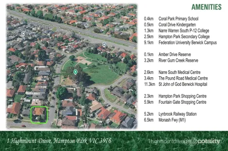 Property photo of 1 Highmount Drive Hampton Park VIC 3976