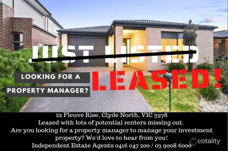 Property photo of 22 Fleuve Rise Clyde North VIC 3978