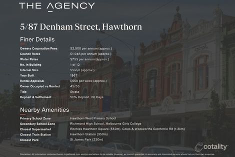 Property photo of 5/87 Denham Street Hawthorn VIC 3122