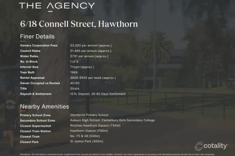 Property photo of 6/18 Connell Street Hawthorn VIC 3122