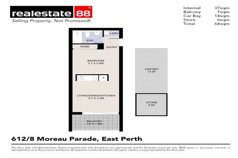 Property photo of 612/8 Moreau Parade East Perth WA 6004