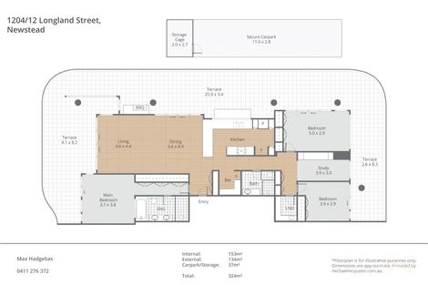 1204/12 Longland St, Newstead, QLD 4006