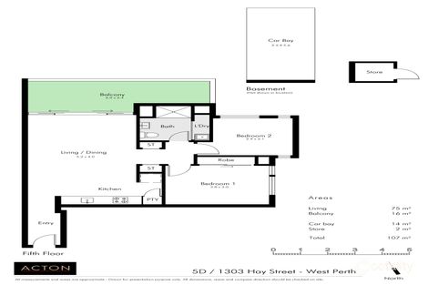 5d/1303 Hay St, West Perth, WA 6005