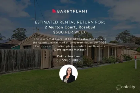 Property photo of 2 Murton Court Rosebud VIC 3939