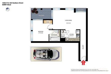 1203/174-186 Goulburn St, Surry Hills, NSW 2010