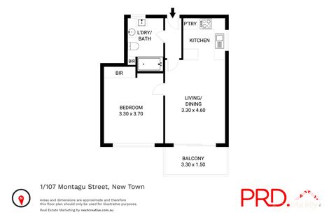 1/107 Montagu St, New Town, TAS 7008