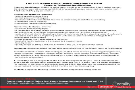 Lot 127 Isabel Dr, Murrumbateman, NSW 2582