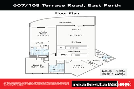 607/108 Terrace Rd, East Perth, WA 6004