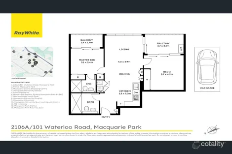 Property photo of 2106A/101 Waterloo Road Macquarie Park NSW 2113
