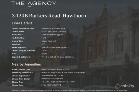 Property photo of 3/124B Barkers Road Hawthorn VIC 3122