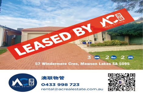 Property photo of 57 Windermere Crescent Mawson Lakes SA 5095