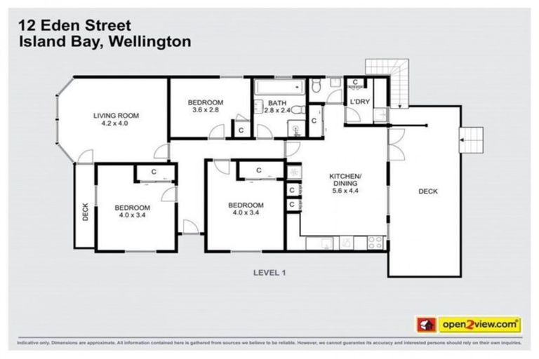 Photo of property in 12 Eden Street, Island Bay, Wellington, 6023