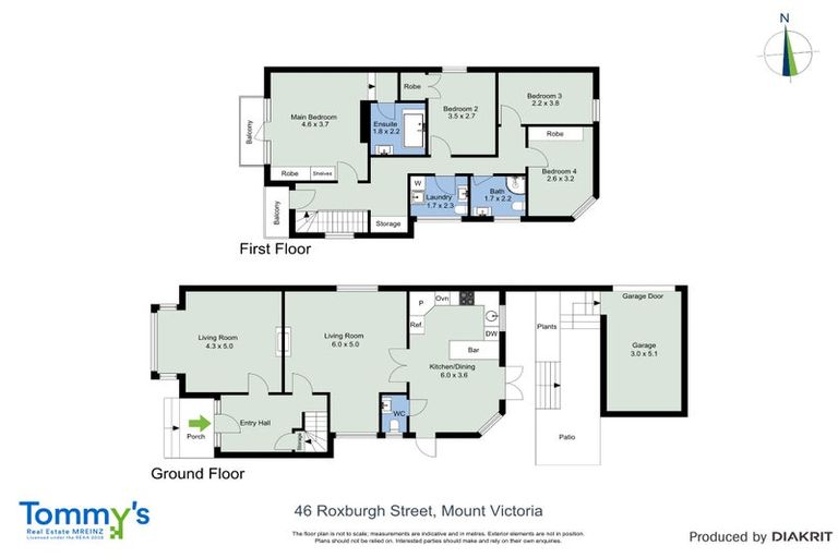 Photo of property in 46 Roxburgh Street, Mount Victoria, Wellington, 6011