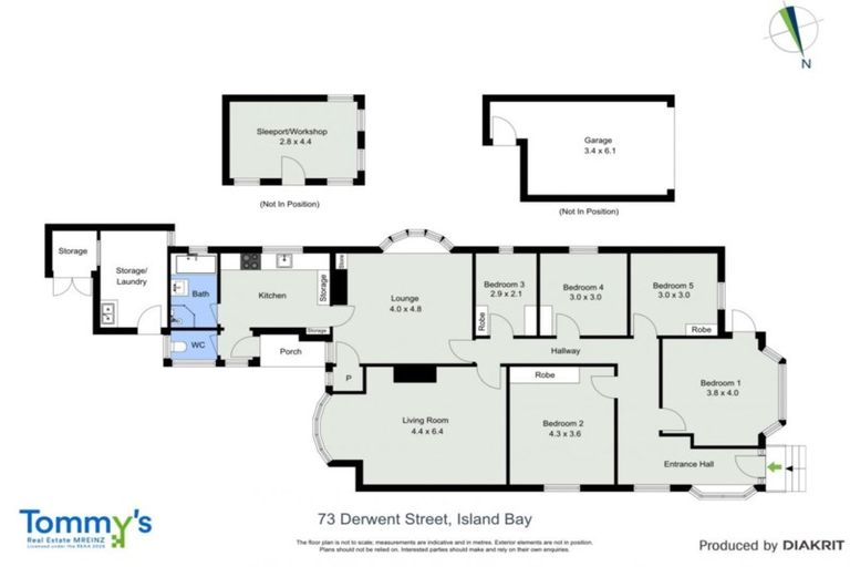 Photo of property in 73 Derwent Street, Island Bay, Wellington, 6023