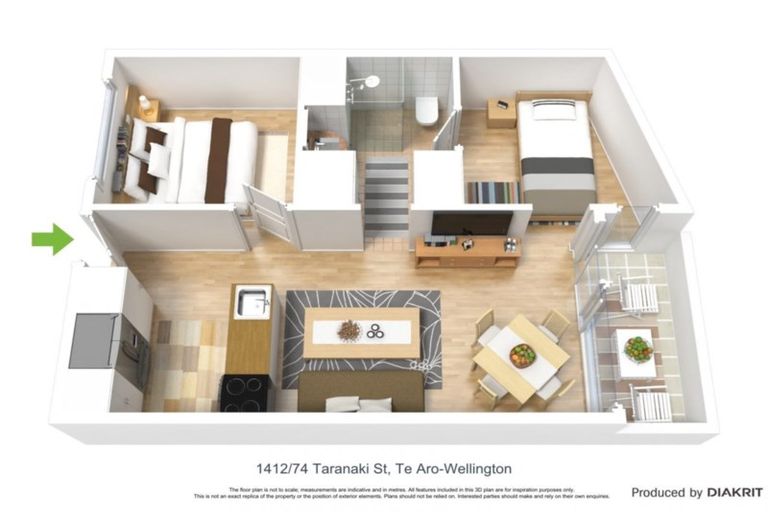 Photo of property in Soho Apartments, 1412/74 Taranaki Street, Te Aro, Wellington, 6011