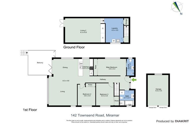 Photo of property in 142 Townsend Road, Miramar, Wellington, 6022