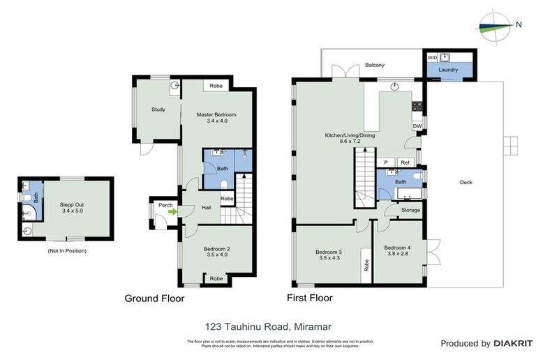 Photo of property in 123 Tauhinu Road, Miramar, Wellington, 6022