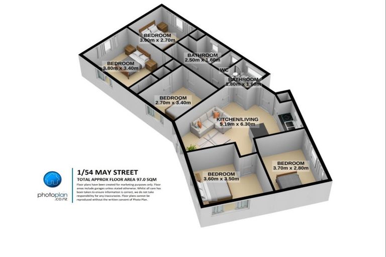 Photo of property in 1/54 May Street, Hamilton East, Hamilton, 3216