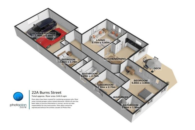 Photo of property in 22a Burns Street, Leamington, Cambridge, 3432